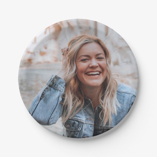 写真パーソナライズされた ペーパープレート (正面)