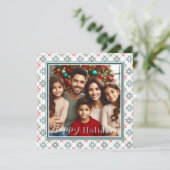 写真パーソナライズされた、ポエレガントインセチア カード (スタンド正面)