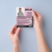 写真パーソナライズされた、ミルクマン/女性デリバリ チラシ (手)