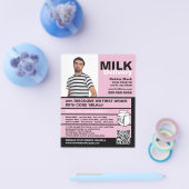 写真パーソナライズされた、ミルクマン/女性デリバリ チラシ (シングル)