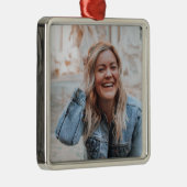 写真パーソナライズされた メタルオーナメント (右)