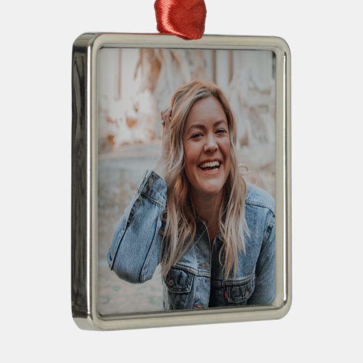 写真パーソナライズされた メタルオーナメント (右)