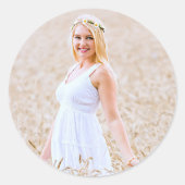 写真パーソナライズされた ラウンドシール (正面)