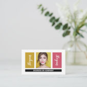 写真パーソナライズされた-レトロスタイル 名刺 (スタンド正面)