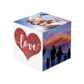 写真パーソナライズされた – 一緒に家族を作る フォトキューブ (裏面アングル)