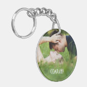 写真パーソナライズされた、会社名 キーホルダー (正面左)