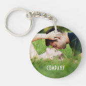 写真パーソナライズされた、会社名 キーホルダー (正面)