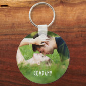 写真パーソナライズされた、会社名 キーホルダー (正面)
