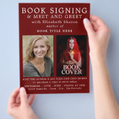 写真パーソナライズされた、作家のブック署名の広告 チラシ (手)