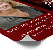 写真パーソナライズされた、作家のブック署名の広告 ポスター (角)