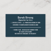 写真パーソナライズされた、催眠術 名刺 (裏面)