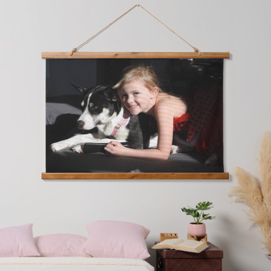 写真パーソナライズされた 吊り下げ型タペストリー (寝室)