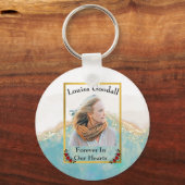写真パーソナライズされた&名記念の記念 キーホルダー (正面)