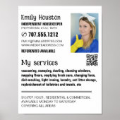 写真パーソナライズされた、家政婦、メイド ポスター (正面)