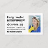 写真パーソナライズされた、家政婦、メイド 名刺 (正面)