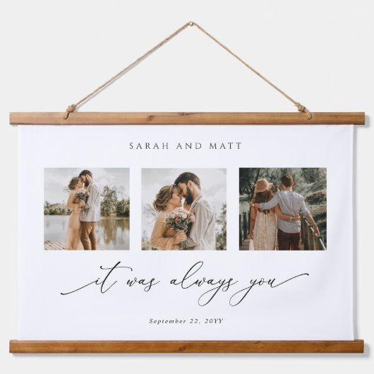 写真パーソナライズされた、常にあなた 吊り下げ型タペストリー (正面)