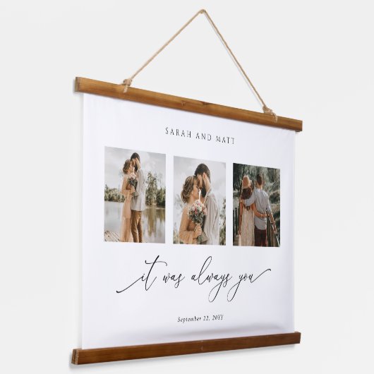 写真パーソナライズされた、常にあなた 吊り下げ型タペストリー (傾斜あり)