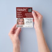 写真パーソナライズされた、心理療法士、セラピー チラシ (手)