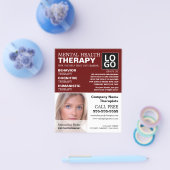 写真パーソナライズされた、心理療法士、セラピー チラシ (シングル)