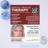 写真パーソナライズされた、心理療法士、セラピー チラシ (シングル)