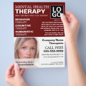 写真パーソナライズされた、心理療法士、セラピー チラシ (手)