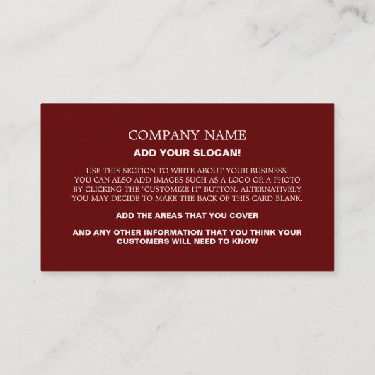 写真パーソナライズされた、心理療法士 名刺 (裏面)