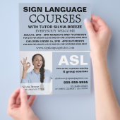 写真パーソナライズされた・手話講座 チラシ (手)