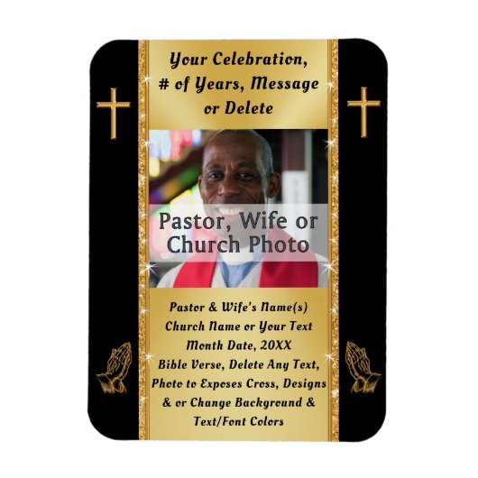 写真パーソナライズされた、教会の好意、教会の磁石 マグネット (縦)