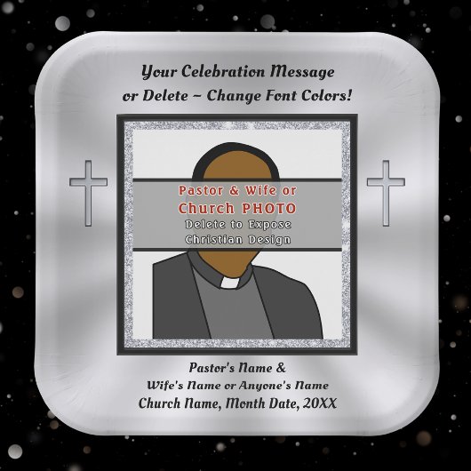 写真パーソナライズされた、教会、クリスチャン ペーパープレート