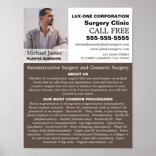 写真パーソナライズされた、整形外科医/手術 ポスター (正面)