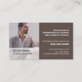 写真パーソナライズされた、整形外科医/手術 名刺 (正面)