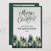 写真パーソナライズされた+文字付きMerry Christmas Card シーズンカード (正面/裏面)