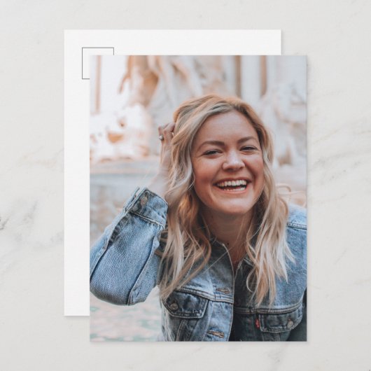 写真パーソナライズされた 案内ポストカード (正面/裏面)