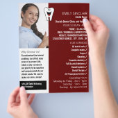 写真パーソナライズされた、歯科、歯科広告医 チラシ (手)