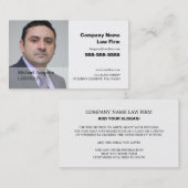写真パーソナライズされた、法的プロフェッショナル 名刺 (正面/裏面)