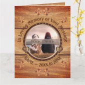 写真パーソナライズされた、犬を失った同情カード、 カード (黄色い花)