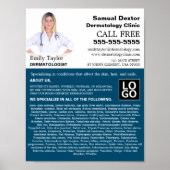 写真パーソナライズされた、皮膚科医の皮膚科 ポスター (正面)