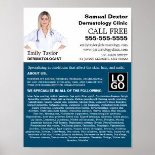 写真パーソナライズされた、皮膚科医の皮膚科 ポスター