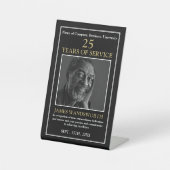 写真パーソナライズされた – 社員賞 台座サイン (正面)