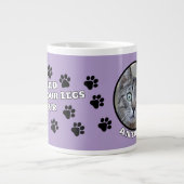 写真パーソナライズされた「私の子供は四脚と毛を持っている」 ジャンボコーヒーマグカップ (正面)