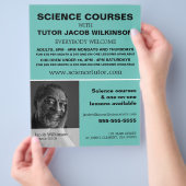 写真パーソナライズされた、科学コース広告 チラシ (手)