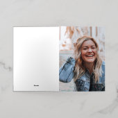 写真パーソナライズされた 箔グリーティングカード (外側レイダウン)