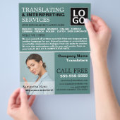 写真パーソナライズされた、翻訳者、通訳者 チラシ (手)