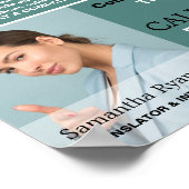 写真パーソナライズされた、翻訳者、通訳者 ポスター (角)