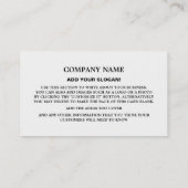 写真パーソナライズされた、翻訳者、通訳者 名刺 (裏面)