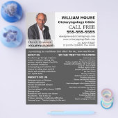 写真パーソナライズされた、耳鼻科医 チラシ (シングル)