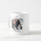 写真パーソナライズされた、良い友達、良い瞬間 コーヒーマグカップ (正面左)