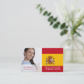 写真パーソナライズされた、言語スペインの講師 名刺 (スタンド正面)