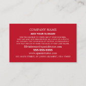 写真パーソナライズされた、言語スペインの講師 名刺 (裏面)