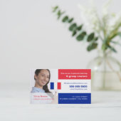 写真パーソナライズされた、言語フランスの講師 名刺 (スタンド正面)